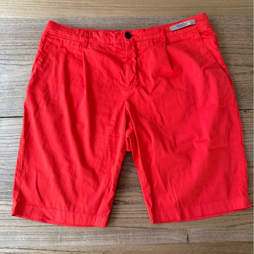 Paul & Shark Vibrant Red Chino Silk Shorts